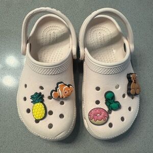CROCS Kids Light Pink Sandals with Fun Charms